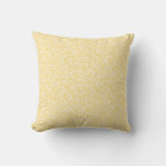 Pale Yellow And White Swirls Throw Pillow at Zazzle