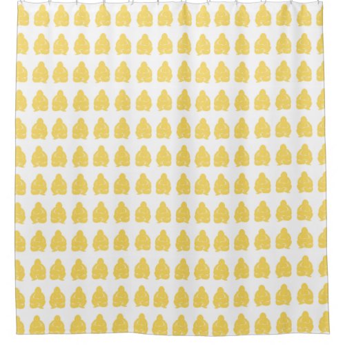 Pale Yellow Asian Moods Buddah Boys Shower Curtain