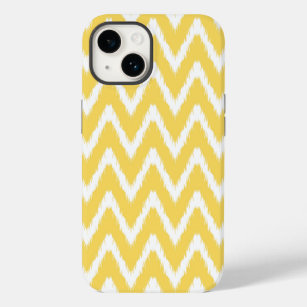 Pale Yellow Asian Moods Ikat Chevrons Case-Mate iPhone 14 Case
