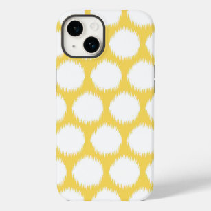 Pale Yellow Asian Moods Ikat Dots Case-Mate iPhone 14 Case