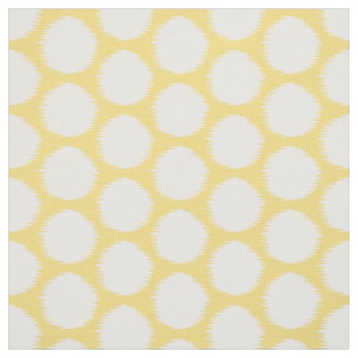 Pale Yellow Asian Moods Ikat Dots Fabric