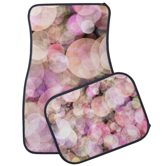 Pale Yellow Bubbles: Elegant Decor Car Floor Mat (Set)