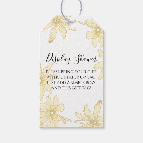 Pale Yellow Daisies Display Bridal Shower  Gift Tags