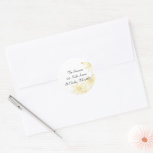 Pale Yellow Daisies Return Address Round Stickers