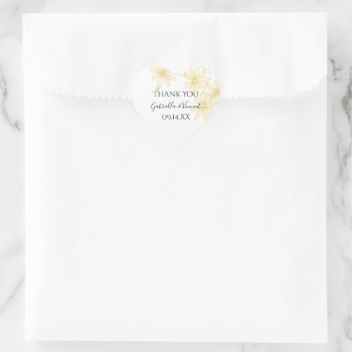 Pale Yellow Daisies Wedding Thank You Favor Tag