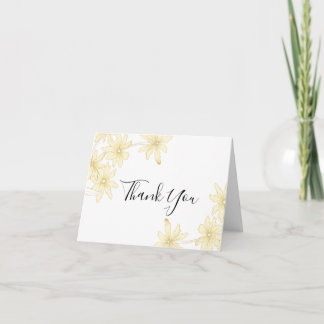 Pale Yellow Daisy Flowers Sympathy Thank You Card