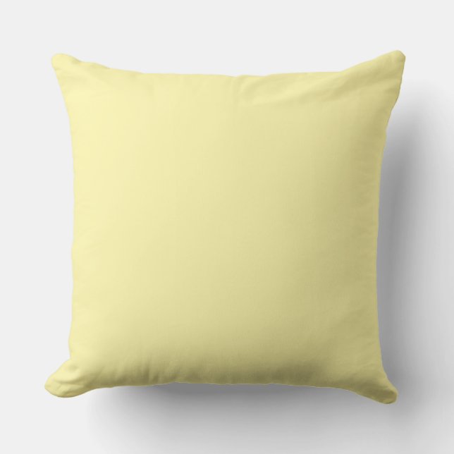 Pale Yellow Decorative Throw Pillow (Front)