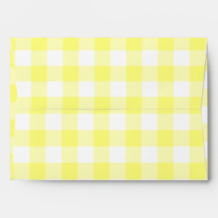 Pale Yellow Gingham Envelope