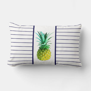 Pale Yellow Green Pineapple Stripe Cushion