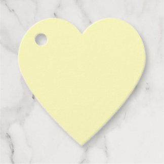 Pale Yellow Heart Favor Tags