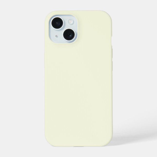 Pale Yellow   Iphone Case (Back)