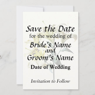 Pale Yellow Lilies With Leaves Save The Date