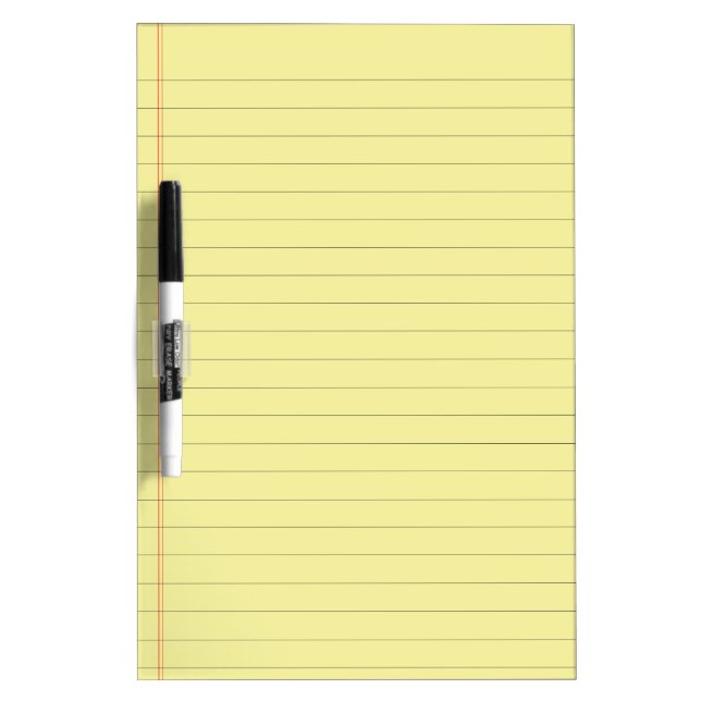 Pale Yellow Lined Dry-Erase Board (Front)