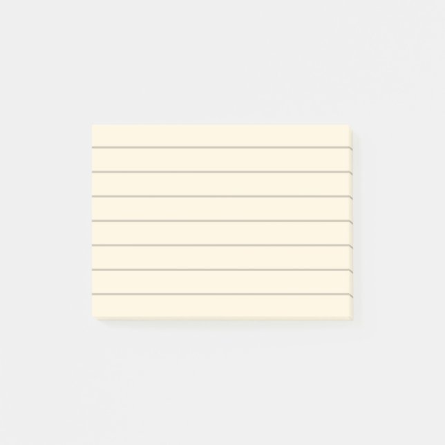 Pale yellow lined paper Notes  (Front)