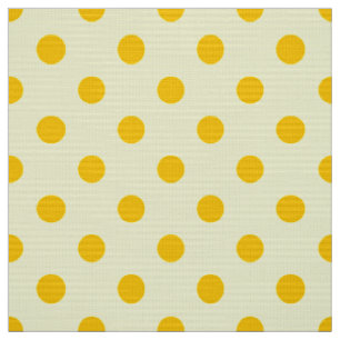 Pale Yellow On Yellow Polka Dots Pattern Design  Fabric