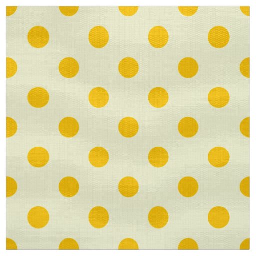 Pale Yellow On Yellow Polka Dots Pattern Design  Fabric
