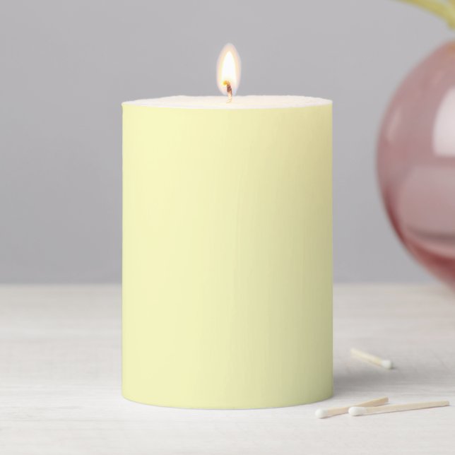 Pale Yellow  Pillar Candle (In Situ)