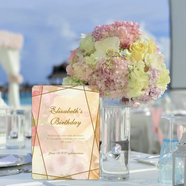 Pale Yellow Rose Birthday Invitation Card (Creator Uploaded)