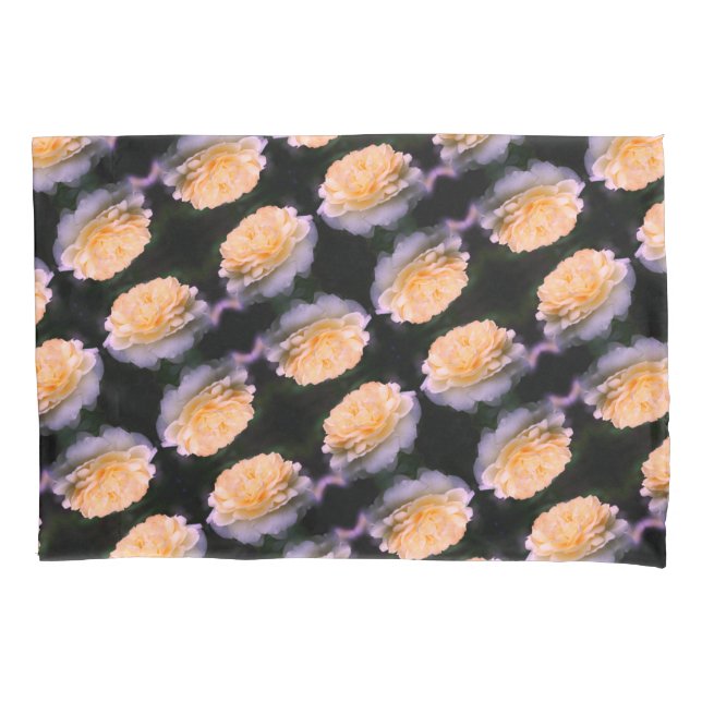 Pale Yellow Rose In Bloom Pattern Pillow Case (Front)