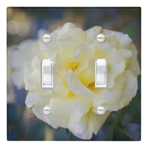 Pale yellow rose light switch cover