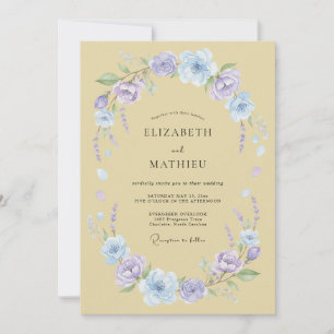 Pale Yellow Serene Meadow Wedding Invitation