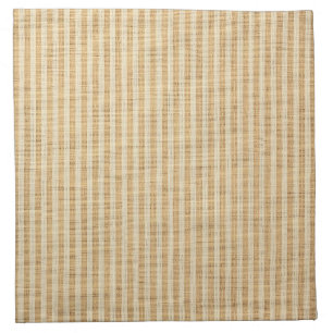 Pale Yellow Stripes Threaded Fabric Pattern Cloth Napkin