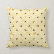 Pale Yellow Trendy, Honey Bee, Honey Comb Pattern