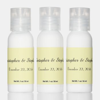 Pale Yellow Wedding Favor Set Of 12 Spa Style Hand Lotion by SocolikCardShop at Zazzle