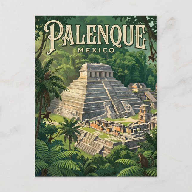 Palenque Archaeological Zone Mexico Postcard (Front)
