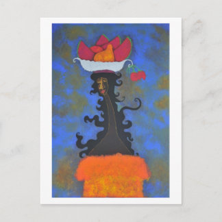 Palenquera y rosas Postcard