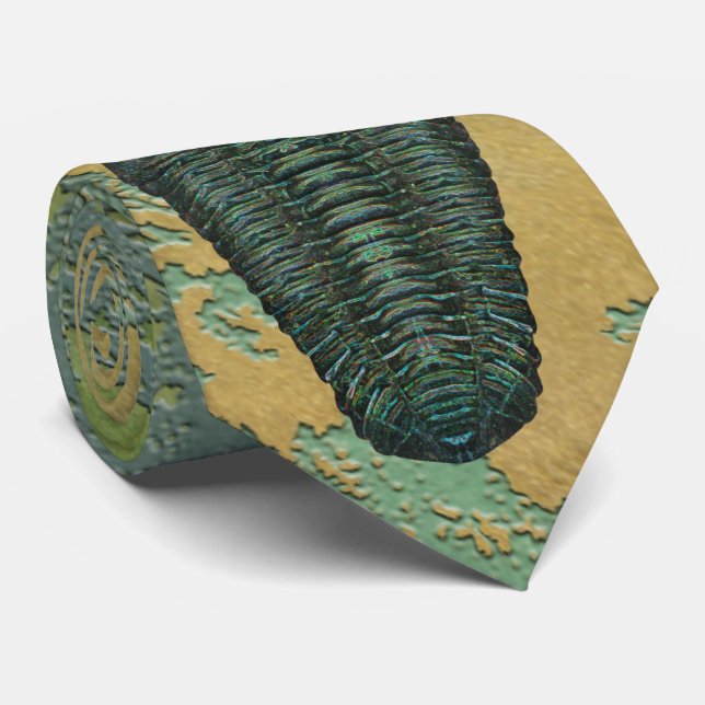 "Paleo-chic" Calymene Niagarensis Trilobite Neck Tie (Rolled)