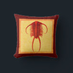 "Paleo-chic" Red Paraceraurus Fossil Trilobite Throw Pillow<br><div class="desc">Share your love of fossils with a beautiful accent pillow featuring a deep red Paraceraurus trilobite. It lived during the Ordovician age and was found in St Petersburg Russia. It makes a great pillow for the man cave. Having it out on display is a great way to show off your...</div>