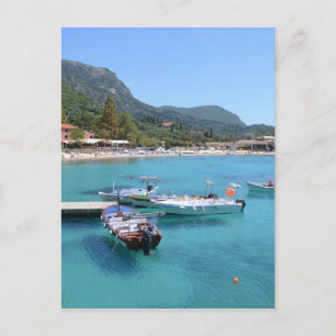 Paleokastritsa Beach, Corfu Postcard