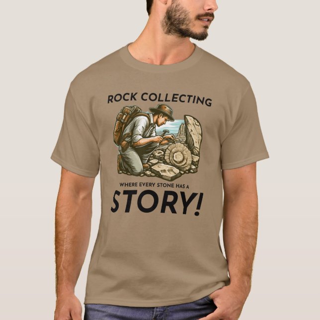 Paleontologist Ancient Fossils Rock Collecting boy T-Shirt (Front)