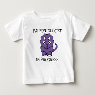 Paleontologist In Progress Purple Triceratops Baby T-Shirt