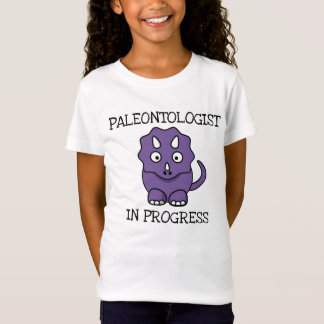 Paleontologist In Progress Purple Triceratops Girl T-Shirt