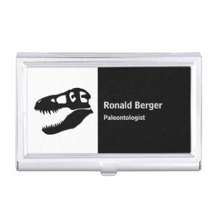 Paleontologist's T-rex Dinosaur Skull Business Card Case