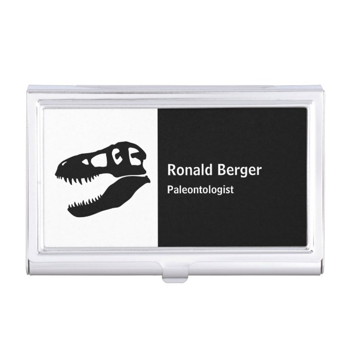 Paleontologist S T Rex Dinosaur Skull Business Card Case Zazzle T Rex Dinosaur Skull Business Card Case