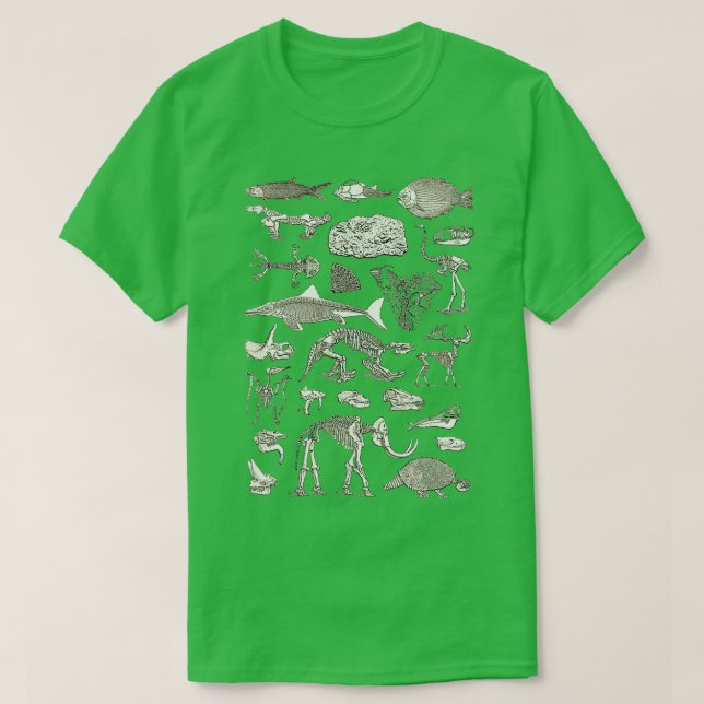 Paleontology Illustration 6 T-Shirt (Design Front)