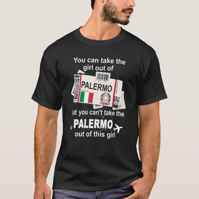 Palermo Boarding Pass Palermo Girl Palermo T-Shirt (Front)
