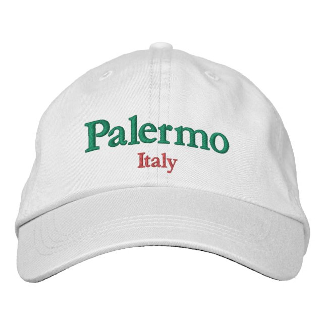 Palermo Italy City Pride Embroidered Baseball Cap (Front)
