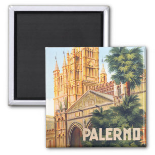 Palermo Italy vintage travel Magnet