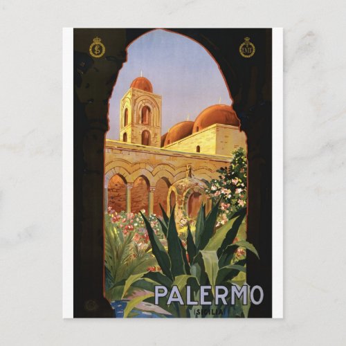 Palermo Sicilia Italy Vintage Travel Postcard