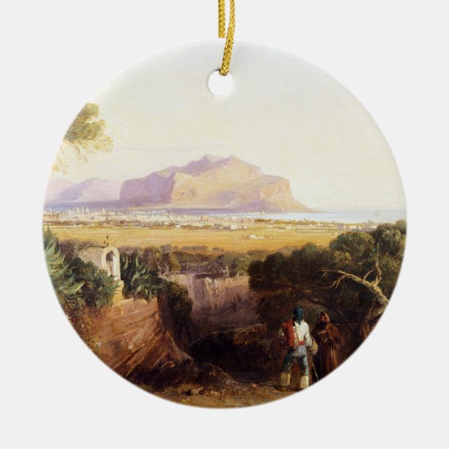 Palermo, Sicily, 1847 (oil on canvas) Ceramic Ornament (Front)