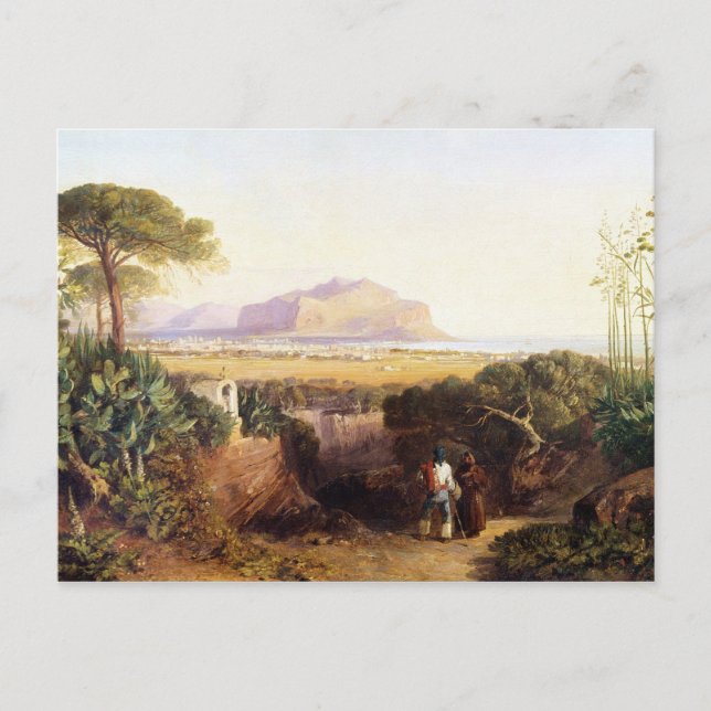 Palermo, Sicily, 1847 (oil on canvas) Postcard (Front)