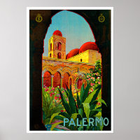 Palermo Sicily Italy Travel Art Poster