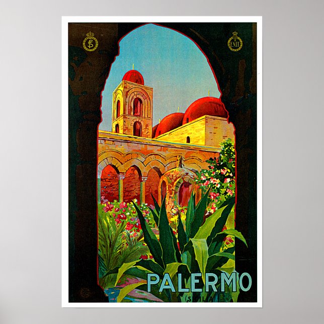 Palermo Sicily Italy Travel Art Poster (Front)