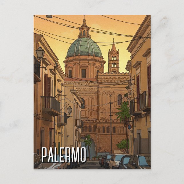 Palermo Sicily Italy Travel Postcard (Front)