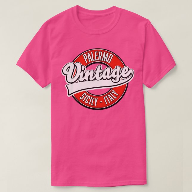 Palermo Sicily Italy vintage style logo T-Shirt (Design Front)