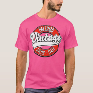 Palermo Sicily Italy vintage style logo T-Shirt
